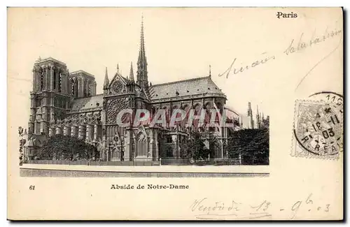 Paris Cartes postales Abside de Notre Dame