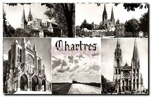 Chartres Cartes postales moderne Les differents aspects de la cathedrale