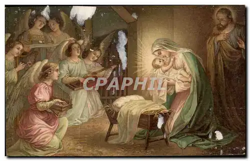 Cartes postales Fantaisie Scene religieuse Marie et le Christ Jesus