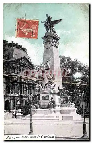 Paris Cartes postales monument de Gambetta