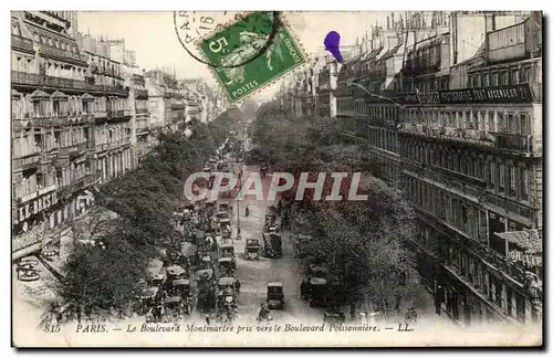 Paris Ansichtskarte AK Le boulevard montmartre pris vers le boulevard Poissonniere