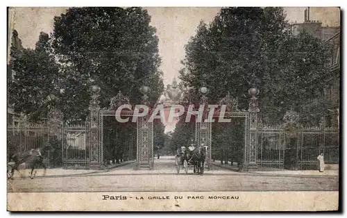 Paris Cartes postales La grille du parc Monceau