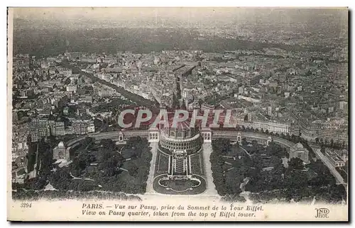 Paris Cartes postales Vue de Passy prise du sommet de la Tour Eiffel