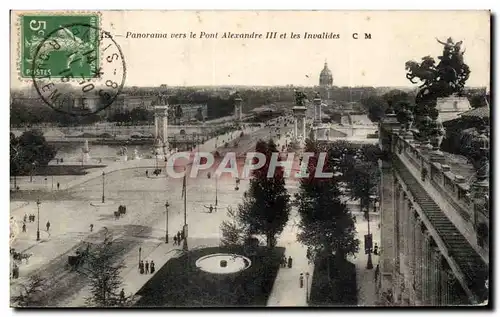 Paris Ansichtskarte AK Panorama vers le pont Alexandre III et les Invalides