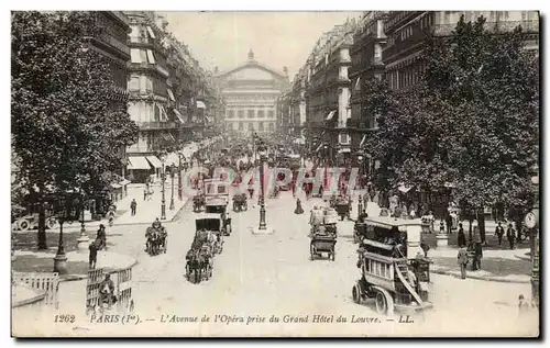 Paris Ansichtskarte AK Avenue de l&#39opera prise du grand hotel du Louvre