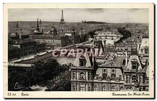 Paris Ansichtskarte AK Panorama des huit ponts (Tour Eiffel)