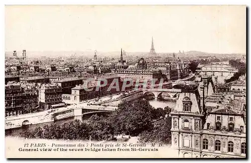 Paris Ansichtskarte AK Panorama des 7 ponts pris de St Gervais (Tour Eiffel)