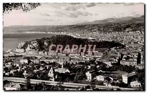 Nice Cartes postales Vue generale sur la ville le port et le chateau