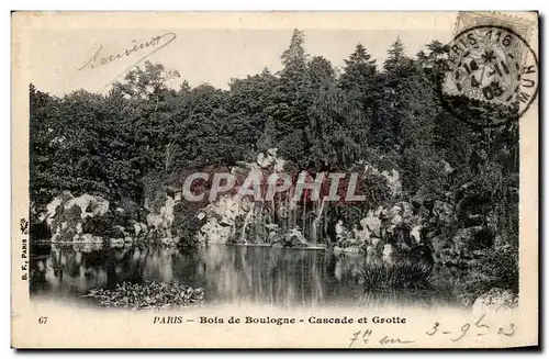 Paris Ansichtskarte AK Bois de Boulogne Cascade et grotte