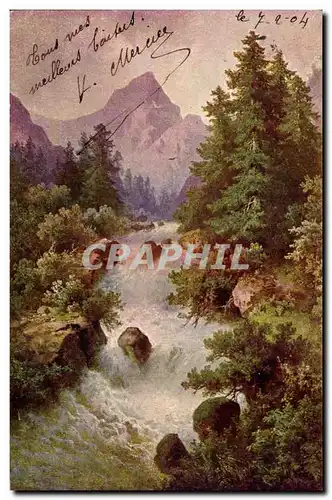 Cartes postales Fantaisie Paysage Cascade