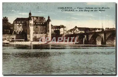 Coblence Cartes postales Vieux chateau sur la moselle