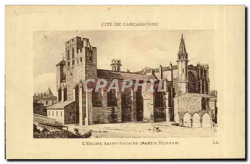 Cartes postales Cite de CArcassonne Eglise Saint Nazaire (partie romane)
