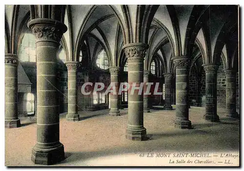 Cartes postales Mont Saint Michel L'abbaye Salle des chevaliers