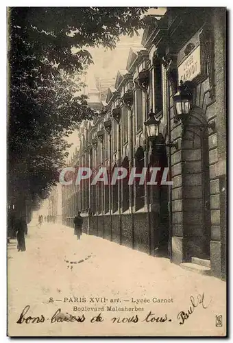 Cartes postales Paris Lycee CArnot Boulevard Malesherbes