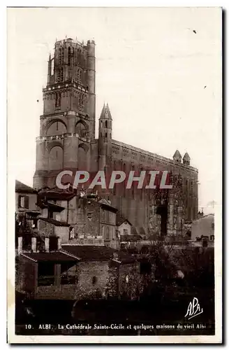 Ansichtskarte AK Albi La cathedrale Ste CEcile et quelques maisons du vieil Albi