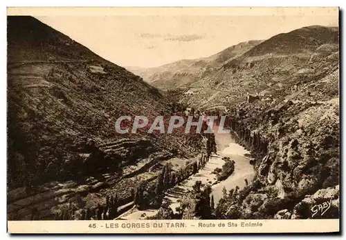 Cartes postales Gorges du Tarn Route de Ste Enimie