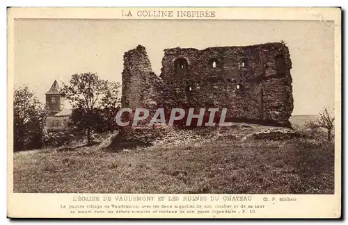 Ansichtskarte AK L&#39eglise de Vaudemont et les ruines du chateau