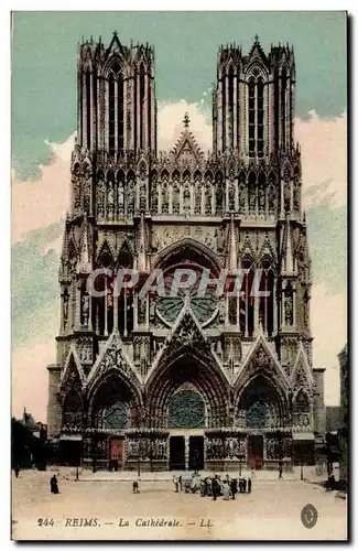 Cartes postales Reims La cathedrale