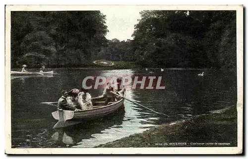 Paris Cartes postales Bois de Boulogne Une bonne partie de canotage