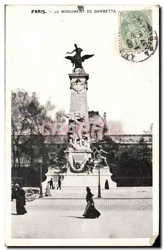 Paris Cartes postales Le monument de Gambetta