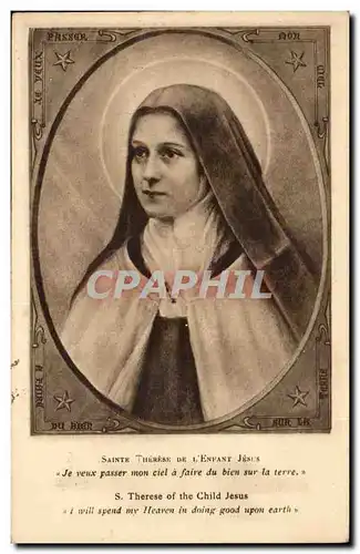 Cartes postales Sainte Therese de l&#39enfant Jesus