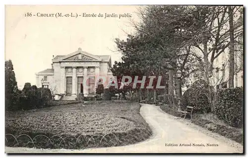 Ansichtskarte AK Cholet Entree du jardin public