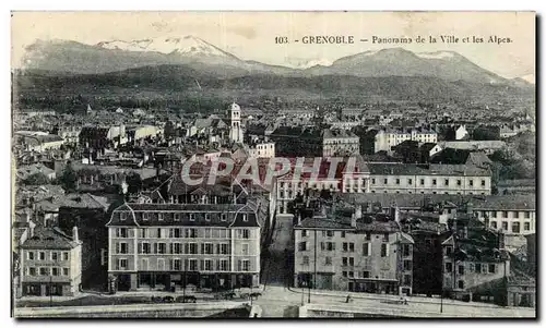 Cartes postales Grenoble Panorama de la ville et les Alpes