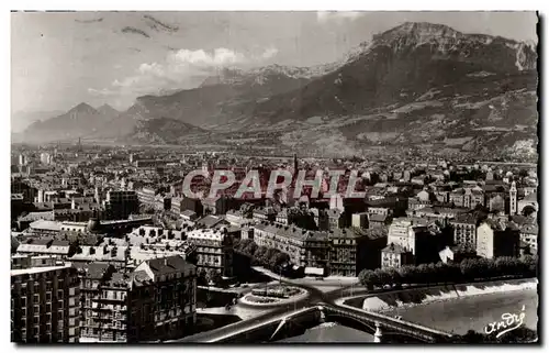 Moderne Karte Grenoble Vue generale et le Moucherotte