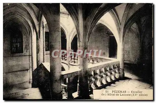 Cartes postales Pezenas Escalier de l'hotel de Lacoste
