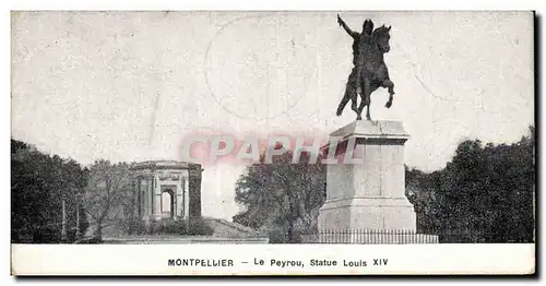 Ansichtskarte AK Montpellier Le Peyrou Statue de Louis XIV