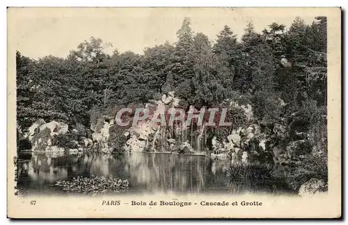 Paris Ansichtskarte AK Bois de Boulogne Cascade et grotte