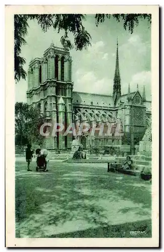 Paris Cartes postales Notre Dame Cue du square Saint Julien le Pauvre