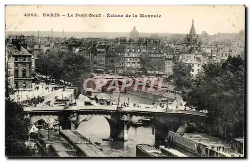 Paris Ansichtskarte AK Le pont Neuf Ecluse de la monnaie