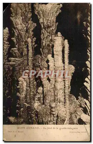 Aven Armand Cartes postales Au pied de la grande stalagmite