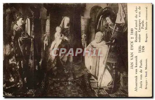Cartes postales Jan Van Eyck Retable d&#39autel du chanoine Van de Paele