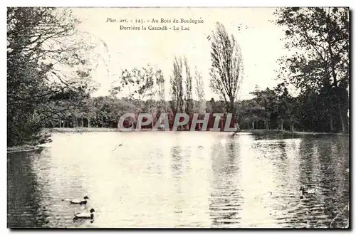 Paris Ansichtskarte AK Au bois de Boulogne Derriere la cascade Le lac