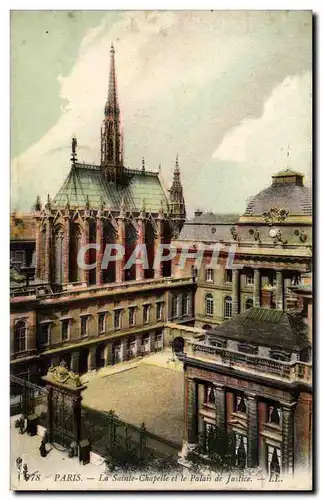 Paris Cartes postales La Sainte Chapelle et le palais de justice