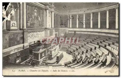 Paris Cartes postales Chambre des deputes SAlle des seances