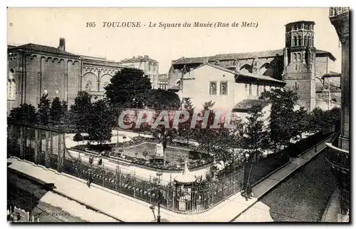 Cartes postales Toulouse Le square du musee (rue de metz )