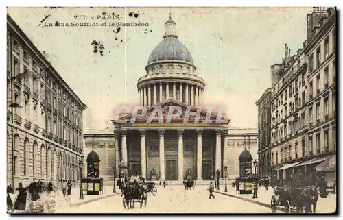 Cartes postales Paris La rue Soufflot et le Pantheon