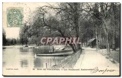 Paris Ansichtskarte AK Bois de Vincennes Lac Daumesnil Embarcadere