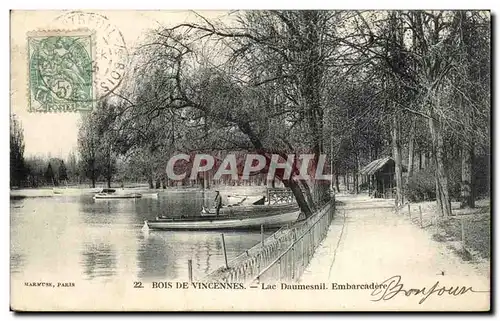 Paris Cartes postales Bois de Vincennes Lac Daumesnil Embarcadere