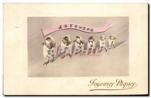 Cartes postales Fantaisie Joyeuses Paques Easter Poussins