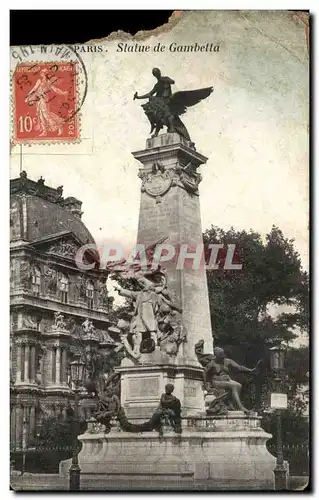 Paris - 1 - Statue de Gambetta - Cartes postales