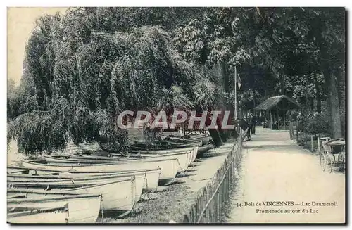 Paris - 12 - Bois de Vincennes - bateau - Tour du Lac Daumesnil - Ansichtskarte AK