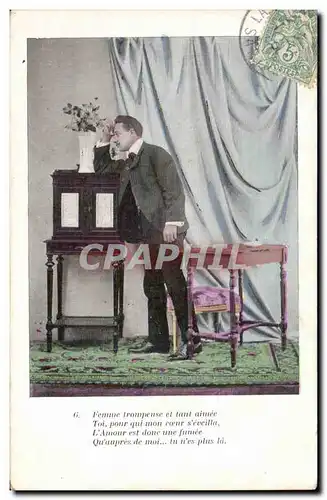 Fantaisie - Homme - Man Lost in Thought - Cartes postales