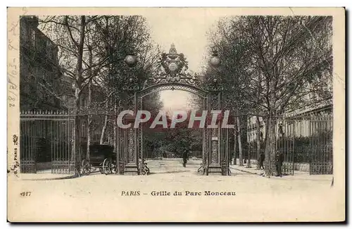 Paris - 8 - Grille du Parc Monceau - Cartes postales