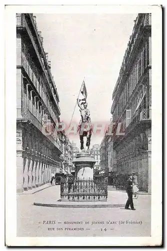 Paris - 1 - Rue des Pyramides - Monument de Jeanne d&#39Arc - Ansichtskarte AK