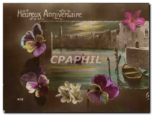 Fete - Heureuse Anniversaire - Italia - Italie - Venetia Venise - Cartes postales