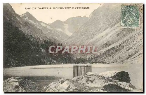 Cartes postales lac de Gaube et monument Pattisson